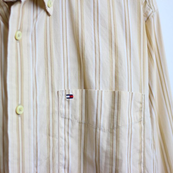 Vintage Tommy Hilfiger Cream Button Up Casual Shirt - Picture 3 of 4